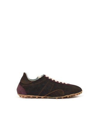 Maison Margiela Sprinters bruine su&egrave;de sneakers