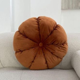 OEM Coj&iacute;n Redondo De Terciopelo, Coj&iacute;n Redondo Liso, Coj&iacute;n Plisado De Calabaza, Coj&iacute;n Decorativo, Coj&iacute;n Para Silla, Coj&iacute;n De Suelo Para Sof&aacute;, Cama O Coche