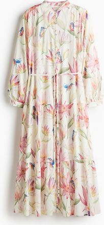 H&M Maxikleid mit Stufenjupe - White