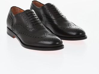 Santoni Leather Brogue Derby Shoes with Leather Sole size 44,5