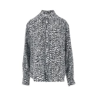 Bottega Veneta Feather-effect fil coup&eacute; viscose shirt Woman 38