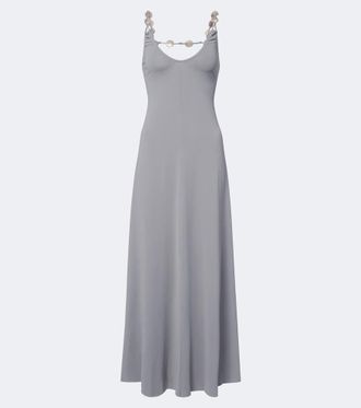 Eres Sculpturale embellished jersey maxi dress