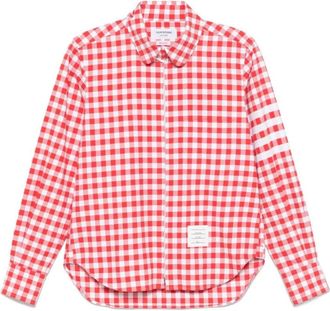 Thom Browne Red Regular Check Shirts