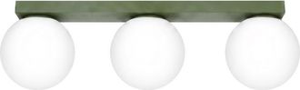 Sollux Lighting Plafone verde oliva acero/vidrio alt. 14.5 cm