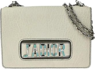Dior Pre-owned Cross Body Bags, female, White, Size: ONE SIZE Pre-owned Jadior flap bag
