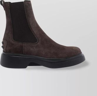 Tod's suede ankle boots with elastic side panels