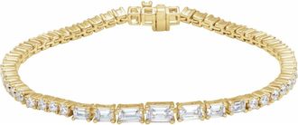 Diamond2Deal 14k Gold 4 5/8 CTW Lab-Grown Diamond Line Bracelet 7