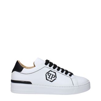 Philipp Plein White Leather Low Top Mens Sneakers