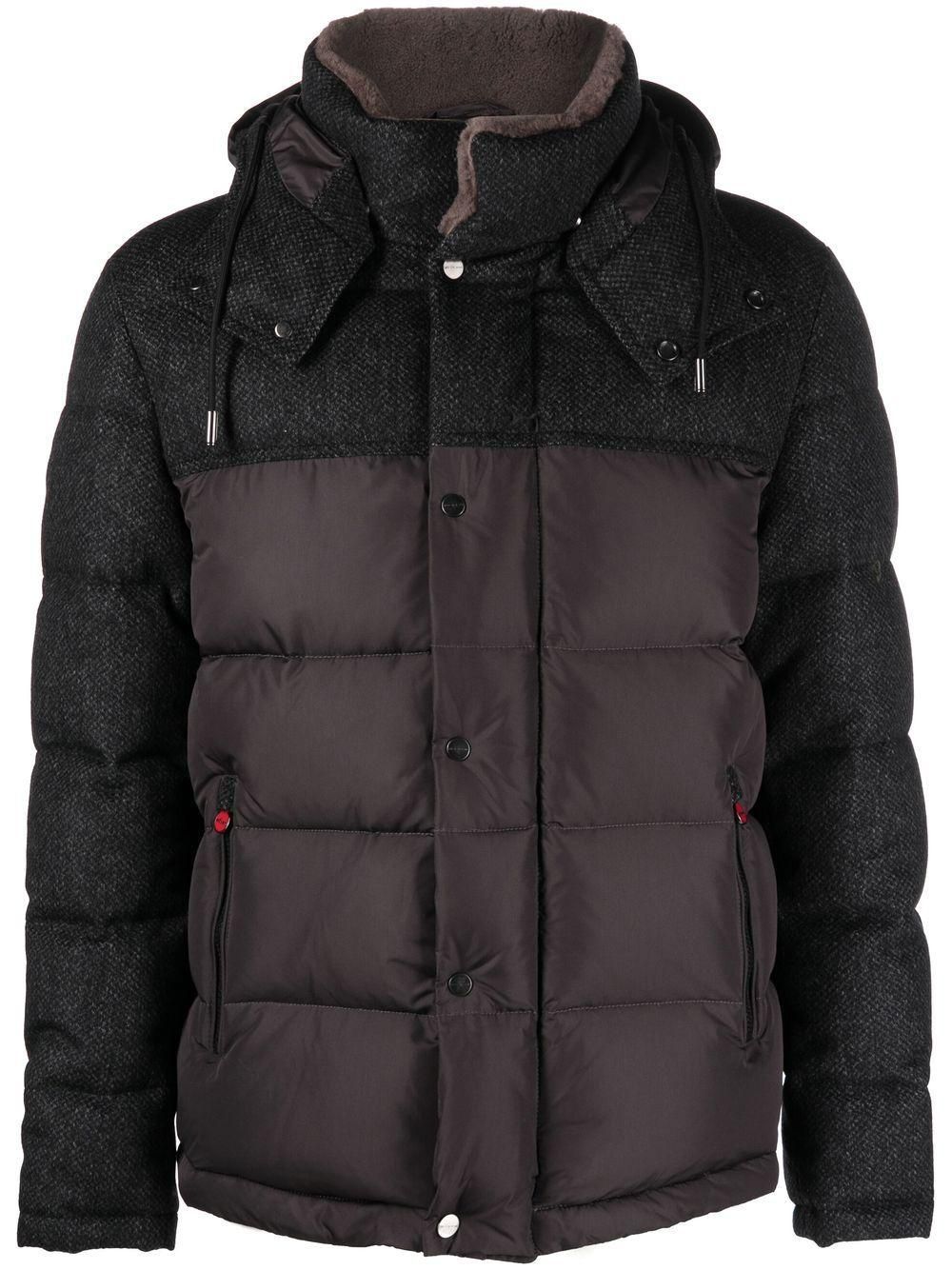 Gilet à Capuche Kired By Kiton Bleu Marine Nylon - Taille S (48 IT) - Neuf Avec étiquette - Fabriqué En Italie