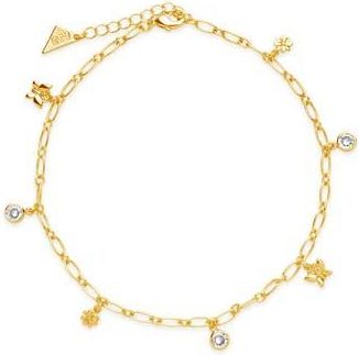 Sterling Forever Butterfly & Blossom Anklet in Gold at Nordstrom Rack