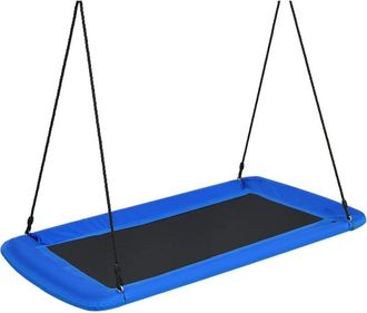 Costway Costway - Columpio De Nido Columpio Colgante Para Ni&ntilde;o Cuerda Ajustable De 100-180 Cm Carga Hasta 315 Kg Para Jard&iacute;n Interior Exterior (azul)