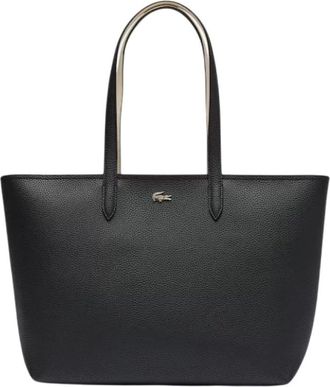 Lacoste Anna Tote Bag - Dames - Shoppers - Zwart - ONE Size - Leer - Tassen