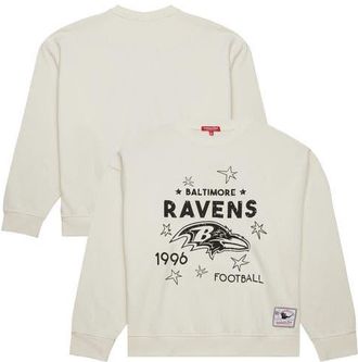 Mitchell & Ness Womens Mitchell & Ness Cream Baltimore Ravens Plus Size Shooting Star Sweatshirt at Nordstrom, Size 4X