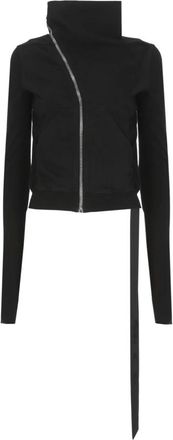 Rick Owens Mountain Sweat - Dames - Vesten met rits - Zwart - M - Katoen - Hoodies & sweatvesten