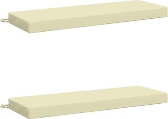 vidaXL Cojines Para Banco De 2 Piezas Soest 2 Uds. 100% Poli&eacute;ster Vidaxl