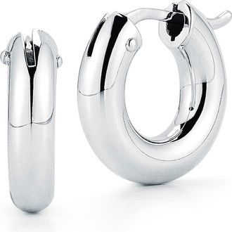 Roberto Coin Huggie Hoop Earrings in Wg at Nordstrom