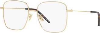 Saint Laurent 54mm Square optical glasses in Gold at Nordstrom
