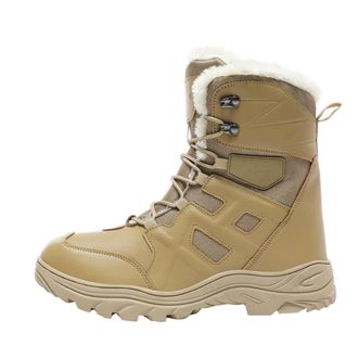 Generic Men Plus Size Wate Resistant Snow Boots Winter Outdoor Fleece Lined Thickened NonSlip Warm Hiking Boots (Khaki,6.5)