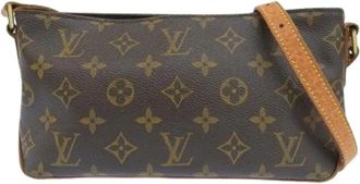 Louis Vuitton Pre-owned Vintage Cross Body Bag - Dames - Vintage Schoudertas - Bruin - ONE Size - Leer - Vintage