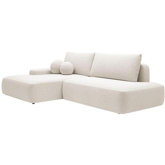 Vente-Unique Vente-unique - Divano letto angolo a sinistra aperto in Tessuto testurizzato Beige - daviso