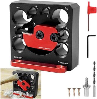 OEM Plantilla Para Espigas, Plantilla Para Taladrar Bisagras, Plantilla Para Taladrar (8-20 Mm), Ajustable Con Hoja De Carburo, Herramienta Auxiliar Para 