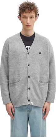 A Bathing Ape C&aacute;rdigan One Point - Knitwear - Hombre - Gris - XL