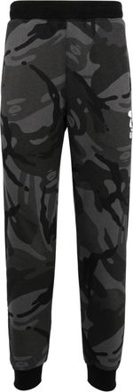 Aape By A Bathing Ape camouflage-print tapered track pants - men - Cotton/Polyester - M - Black