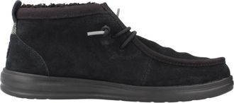Hey Dude Warmte Veterlaarzen - Heren - Winterlaarzen - Zwart - 44 EU - Katoen - Schoenen