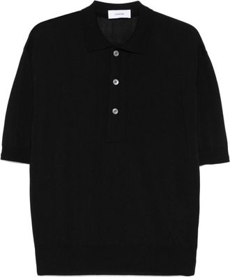 Lardini Black Cotton blended polo