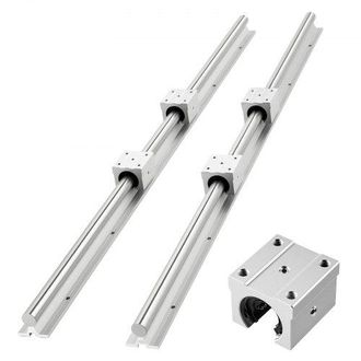 OEM Kit De Riel De Gu&iacute;a Lineal Sbr25 2 Rieles Longitud De 1200 Mm Con 4 Bloques Deslizantes Con Cojinetes, Eje Con Soporte Completo, Para M&aacute;quinas De Cort