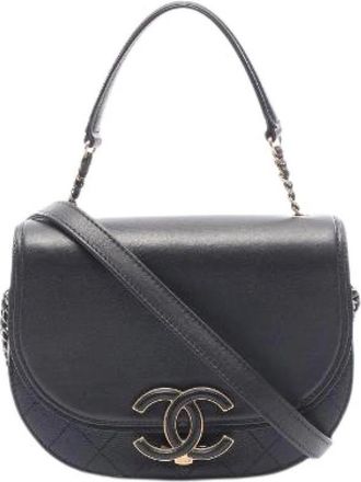 Chanel Pre-owned Matelasse 2way Lederen Schoudertas - Dames - Vintage Schoudertas - Zwart - ONE Size - Leer - Vintage