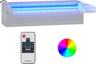vidaXL Fuente Cascada Con Led Rgb Acero Inoxidable 30 Cm Vidaxl