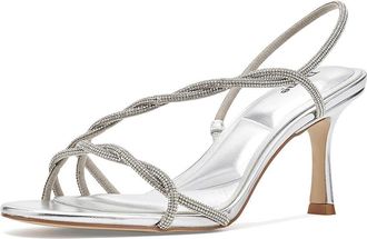 Dune London Milene Womens Sandals Silver : 39.5 (US Womens 9.5) B - Medium, Textile