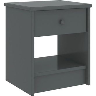 vidaXL Comodino Grigio Scuro 35x30x40 cm in Legno Massello di Pino - Vidaxl
