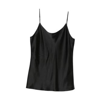 Max Mara Zijden satijnen top - Dames - Tops - Zwart - Maat: XS Zijde