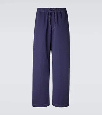 STUDIO NICHOLSON Sonny cotton and linen wide-leg pants