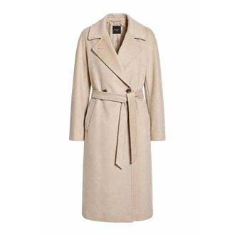 Max Mara Resina Mantel - Dames - Mantels - Beige - Maat: 3XS Zijde