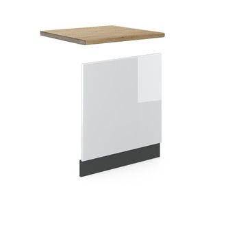 Vicco Panel Frontal R-line, Blanco Alto Brillo, 60 Cm, Et Roble Vicco