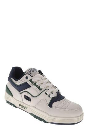 Pony M100 Low Archive Sneakers in Snow White/navy/green at Nordstrom, Size 6