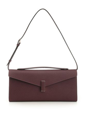 Valextra Iside Clutch With Handle And Strap Clutches Bordeaux