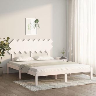 vidaXL Vidaxl - Estructura De Cama De Madera Maciza De Pino Blanca 160x200 Cm