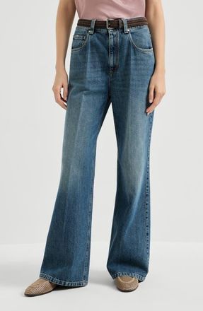 Brunello Cucinelli Contemporary Loose trousers in Denim at Nordstrom, Size 46 It