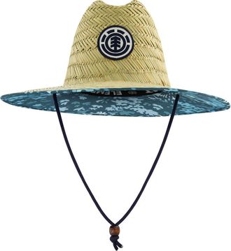 Element Woven Seagrass Lifeguard Hat with Camo Under Brim and Braided Chin Cord in Blue at Nordstrom