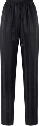 Elisabetta Franchi Broeken, Dames, Zwart, XL, Satijn, Baggy Satin Broek