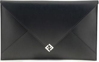 Fendi Zwarte Leren Clutch Tas