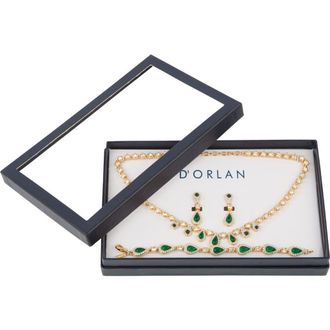 Susan Caplan Vintage 1980s Vintage DOrlan Faux Emerald Set at Nordstrom