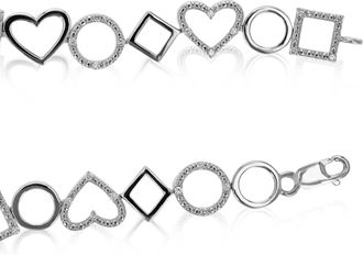Vir Jewels 1/3 cttw Lab Grown Diamond Fashion Bracelet in Sterling Silver 7 Inch For Women