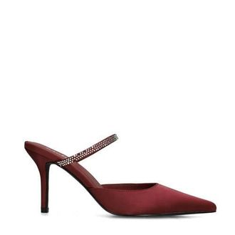 Sacha satijnen muiltjes met strass bordeaux