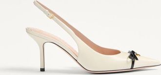 Valentino Garavani Bepointy Slingback Pump In Patent Leather And Kidskin 80Mm Wo