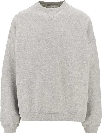 Golden Goose Cotton sweatshirt with boucl&eacute; fabric logo Man S